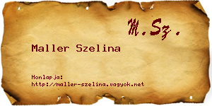 Maller Szelina névjegykártya